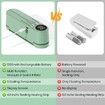 Mini Vacuum Sealer Food 3-in-1 Cordless Rechargeable Dry Moist Storage 4 Snack Bags Heat Sealer Chip Inflation Pump,Green