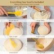 Banneton Bread Proofing Basket Set, Round and Oval Banneton Baskets, Sourdough Bread Baking Supplies with Bread Lame, Sling, Dough Whisk, Complete Sourdough Starter Kit
