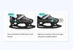 Adjustable skates Figure skates for men and women, black size L fits foot length 235-265 mm (reference).