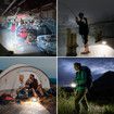 COB LED Magnetic Outdoor Work Light 3-Level Dimming Red & Blue Flash Portable Multi-Functional Camping Night Market & Emergency Use