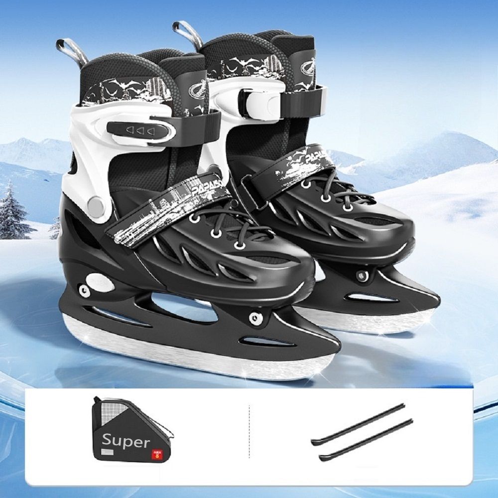 Adjustable skates Figure skates for men and women, black size XL fits foot length 265-295 mm (reference).