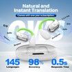 AI Language Translator Earbuds,OWS Real-Time 3-in-1 Translation Earbuds 144 Languages & Accents,Translation Device for Travel Business Learning,White