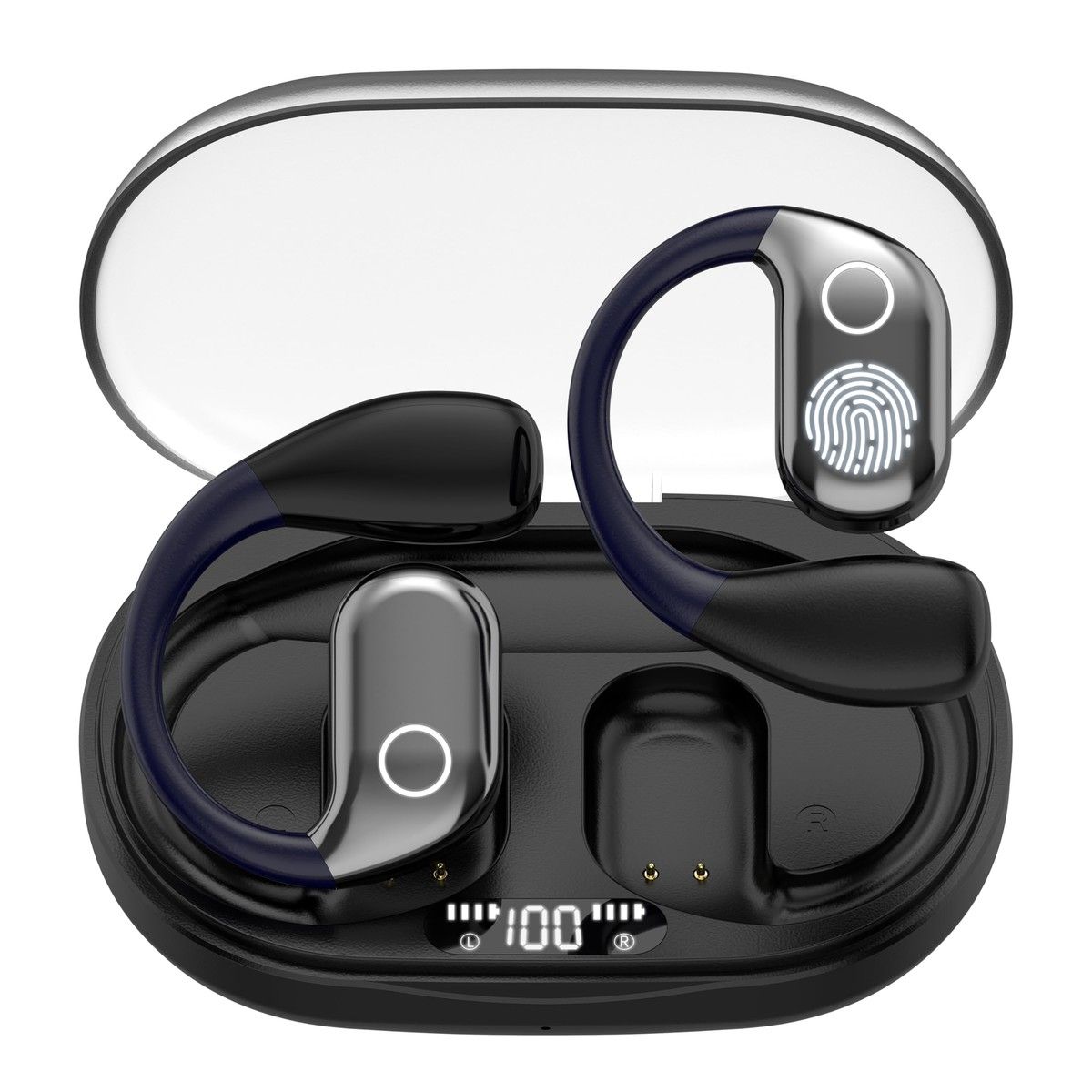 AI Language Translator Earbuds,OWS Real-Time 3-in-1 Translation Earbuds 144 Languages & Accents,Translation Device for Travel Business Learning,Black