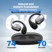 AI Language Translator Earbuds,OWS Real-Time 3-in-1 Translation Earbuds 144 Languages & Accents,Translation Device for Travel Business Learning,Black