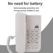 Landline Phone, Wired Desktop Wall Mount Corded Telephone English Extension Phone with Redial Flash Function for Home, Office, White