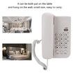 Landline Phone, Wired Desktop Wall Mount Corded Telephone English Extension Phone with Redial Flash Function for Home, Office, White
