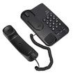 Landline Phone, Wired Desktop Wall Mount Corded Telephone English Extension Phone with Redial Flash Function for Home, Office, Black
