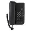 Landline Phone, Wired Desktop Wall Mount Corded Telephone English Extension Phone with Redial Flash Function for Home, Office, Black