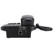 Landline Phone, Wired Desktop Wall Mount Corded Telephone English Extension Phone with Redial Flash Function for Home, Office, Black