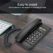 Corded Phone, Desktop Telephone Landline Wired Phone Wall Telephone with Cord and Calls Display for Home Office Hotel,Black
