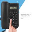 Corded Phone, Desktop Telephone Landline Wired Phone Wall Telephone with Cord and Calls Display for Home Office Hotel,Black