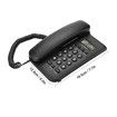Corded Phone, Desktop Telephone Landline Wired Phone Wall Telephone with Cord and Calls Display for Home Office Hotel,Black