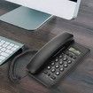 Corded Phone, Desktop Telephone Landline Wired Phone Wall Telephone with Cord and Calls Display for Home Office Hotel,Black