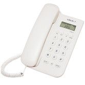 Corded Basic Landline Phone,Telephone with LCD Incoming Call Number Display, Desk Wall Mountable Analog Phone for Home Office (White)
