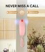 Retro Wall Phone with Big Button Lighted Keypad, No AC Power Required, Loud Visual Ringer, Volume Control, Vintage Corded Phone for Home Office,Pink