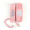 Retro Wall Phone with Big Button Lighted Keypad, No AC Power Required, Loud Visual Ringer, Volume Control, Vintage Corded Phone for Home Office,Pink
