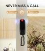 Retro Wall Phone with Big Button Lighted Keypad, No AC Power Required, Loud Visual Ringer, Volume Control, Vintage Corded Phone for Home Office,Black