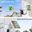Solar Security Camera Wireless Outdoor, 4MP 360 Degree PTZ Solar Camera for Home Security with Solar Panel, Spotlight Color Night Vision, 2 Way Talk
