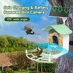 Bird Feeder with Camera,AI Identify Birds Species,Solar Powered,Auto Record Videos in Backyard,Instant Notifications,Ideal Gift for Family and Bird Lovers