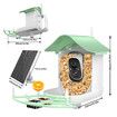Bird Feeder with Camera,AI Identify Birds Species,Solar Powered,Auto Record Videos in Backyard,Instant Notifications,Ideal Gift for Family and Bird Lovers