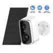 4MP Solar Security Cameras Wireless Outdoor, Battery Powered WiFi Security Camera, Cloud or TF Card, AI Detection for Home Security, 2 Way Audio