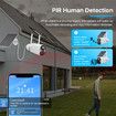 2Pcs 4MP Solar Security Cameras Wireless Outdoor, Wire Free 2.4G WiFi, PIR Motion Detection, 2 Way Audio, Cloud or SD, Color Night Vision