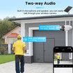 2Pcs 4MP Solar Security Cameras Wireless Outdoor, Wire Free 2.4G WiFi, PIR Motion Detection, 2 Way Audio, Cloud or SD, Color Night Vision