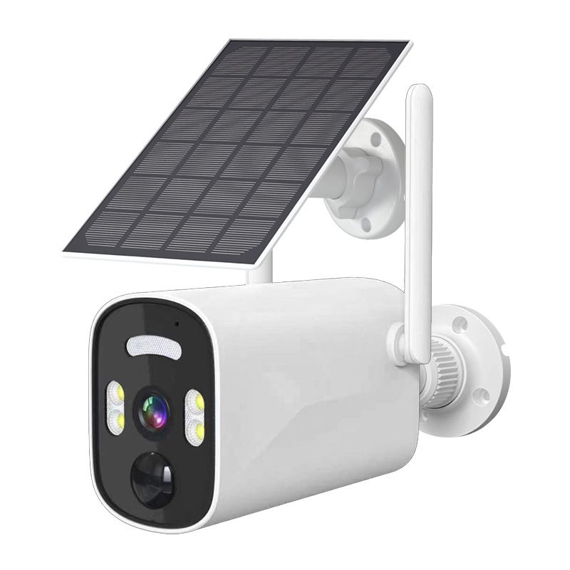 4MP Solar Security Cameras Wireless Outdoor, Wire Free 2.4G WiFi, PIR Motion Detection, 2 Way Audio, Cloud or SD, Color Night Vision and Spotlights