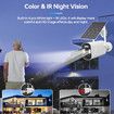 4MP Solar Security Cameras Wireless Outdoor, Wire Free 2.4G WiFi, PIR Motion Detection, 2 Way Audio, Cloud or SD, Color Night Vision and Spotlights