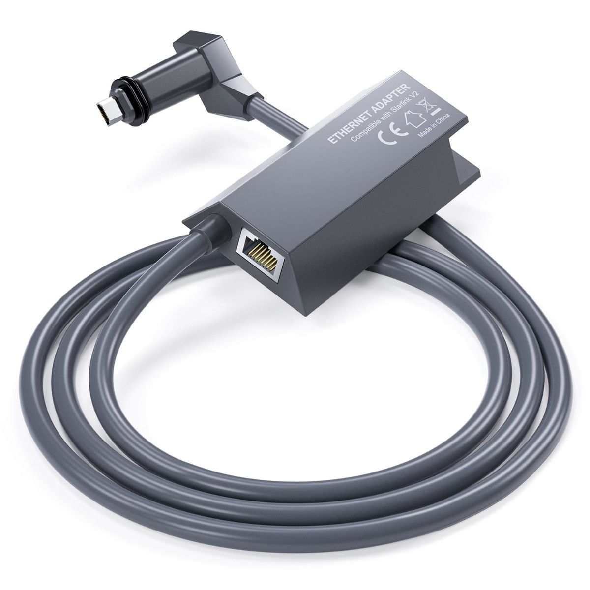 Starlink Ethernet Adapter for Starlink Rectangular Satellite Internet V2,Starlink Adapter Ethernet Gen 2 for Wired External Network