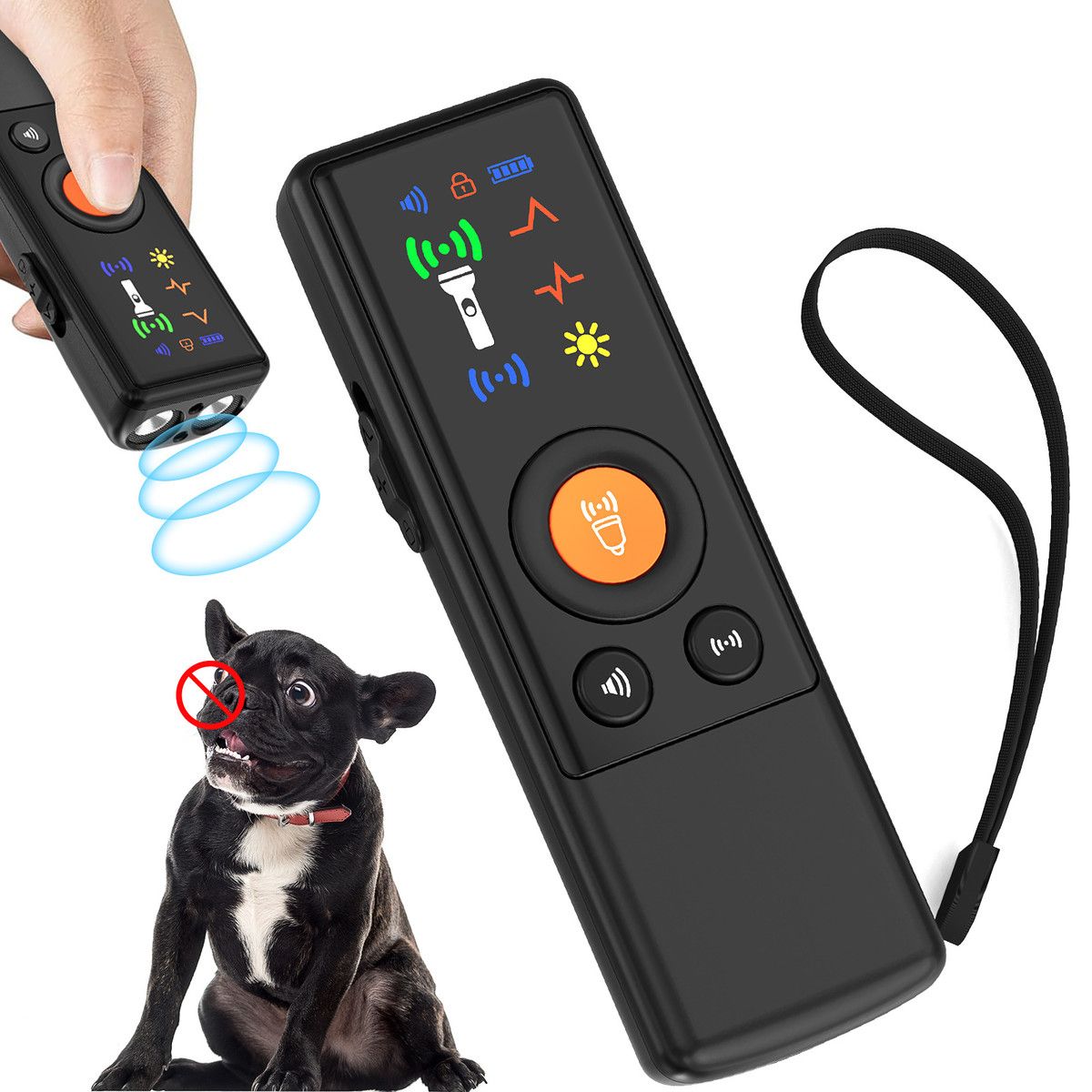 Anti Barking Device Ultrasonic Dog Barking Silencer Rechargeable 3 Modes Indoor Outdoor Pet Human Friendly Type C Power