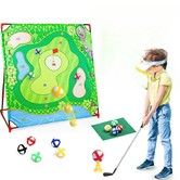 Golf Chipping Game with Sticky Balls fun Game Mat Indoor OutdoorGolf Game Set For Family Kids Outdoor Indoor
