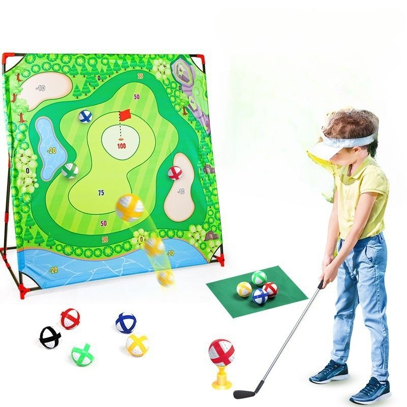 Golf Chipping Game with Sticky Balls fun Game Mat Indoor OutdoorGolf Game Set For Family Kids Outdoor Indoor