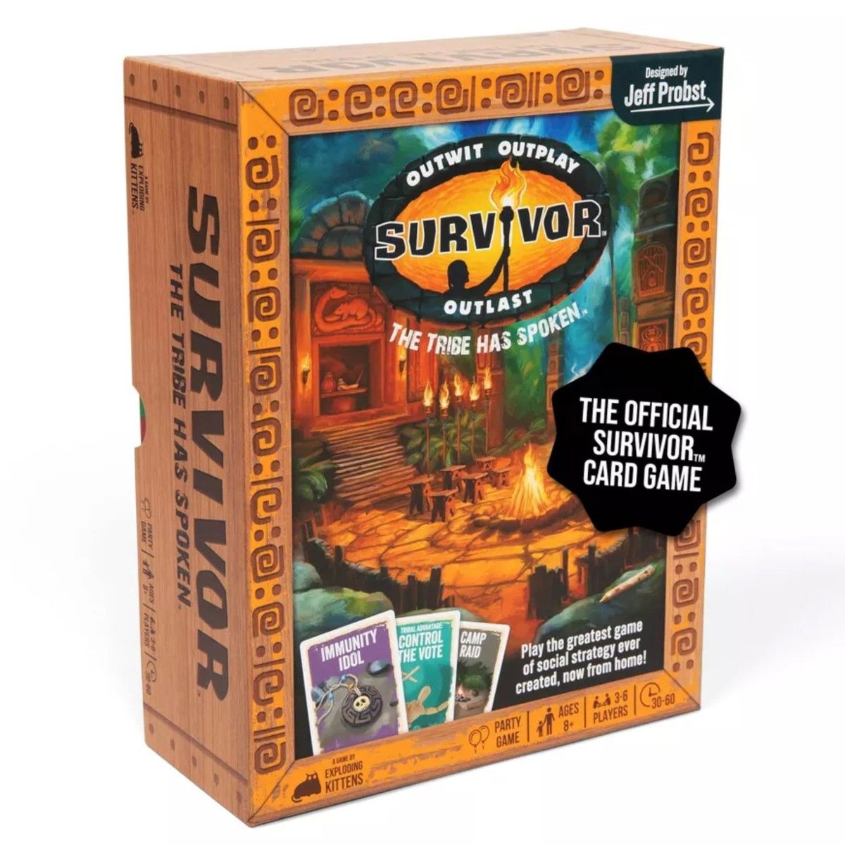 Exploding Kittens Survivor Card Game for Survivor Fans Family Party Game for 3 to 6 Players Ages 8 and up