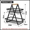 2 Tier Fruit Basket,Fruit Bowl Holder Bread Basket Vegetable Rack,Detachable Fruit Holder for Fruit,Vegetables,Snacks Home,Kitchen Office Color White