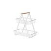 2 Tier Fruit Basket,Fruit Bowl Holder Bread Basket Vegetable Rack,Detachable Fruit Holder for Fruit,Vegetables,Snacks Home,Kitchen Office Color White