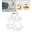 2 Tier Fruit Basket,Fruit Bowl Holder Bread Basket Vegetable Rack,Detachable Fruit Holder for Fruit,Vegetables,Snacks Home,Kitchen Office Color White