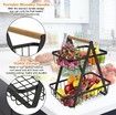 2 Tier Fruit Basket,Fruit Bowl Holder Bread Basket Vegetable Rack,Detachable Fruit Holder for Fruit,Vegetables,Snacks Home,Kitchen Office Color White