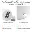 Rechargeable Automatic Stirring Coffee Mug,Electric Fun Automatic Stirring Mug,Stainless Steel Travel Coffee Mug for Office Use (White)