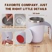 Rechargeable Automatic Stirring Coffee Mug,Electric Fun Automatic Stirring Mug,Stainless Steel Travel Coffee Mug for Office Use (White)