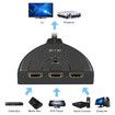 HDMI Switch 3 Port,4K HDMI Splitter 3 in 1 Out for HDTV,HDMI 3 Port Video switcher with Status Indicator,for DVD,STB,PC,DV,DLP Video Projector