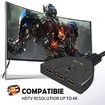HDMI Switch 3 Port,4K HDMI Splitter 3 in 1 Out for HDTV,HDMI 3 Port Video switcher with Status Indicator,for DVD,STB,PC,DV,DLP Video Projector