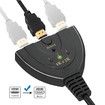 HDMI Switch 3 Port,4K HDMI Splitter 3 in 1 Out for HDTV,HDMI 3 Port Video switcher with Status Indicator,for DVD,STB,PC,DV,DLP Video Projector