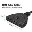HDMI Switch 3 Port,4K HDMI Splitter 3 in 1 Out for HDTV,HDMI 3 Port Video switcher with Status Indicator,for DVD,STB,PC,DV,DLP Video Projector
