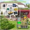 Garden Tool Organizer with Wheel, 3 Tier Yard Tool Tower Rack for Garage Organization and Storage with Extra Basket