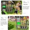 Garden Tool Organizer with Wheel, 3 Tier Yard Tool Tower Rack for Garage Organization and Storage with Extra Basket