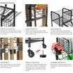 Garden Tool Organizer with Wheel, 3 Tier Yard Tool Tower Rack for Garage Organization and Storage with Extra Basket