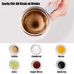 Self Stirring Mug,Rechargeable Auto Magnetic Coffee Mug with 2Pc Stir Bar,Waterproof Automatic Mixing Cup White