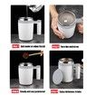Self Stirring Mug,Rechargeable Auto Magnetic Coffee Mug with 2Pc Stir Bar,Waterproof Automatic Mixing Cup White