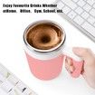 Self Stirring Mug,Rechargeable Auto Magnetic Coffee Mug with 2Pc Stir Bar,Waterproof Automatic Mixing Cup Pink
